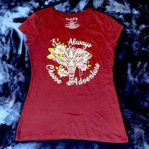 Elephant Graphic Tee Medium NWOT